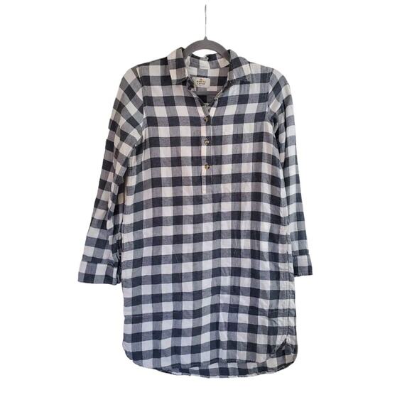 Marine Layer Plaid Buttons Buffalo Gingham w/ Pockets Shirt Dress, Size Small - Picture 1 of 13